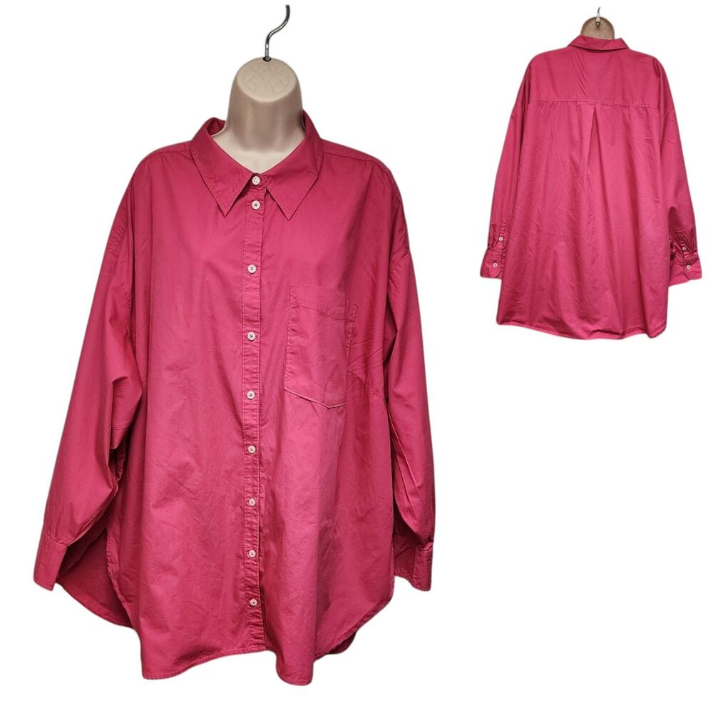 Anthropologie Maeve  Pink Button-Up Blouse-size 3x